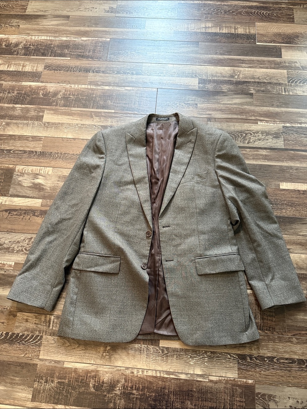 John Varvatos Men's Brown Herringbone Sport Coat
